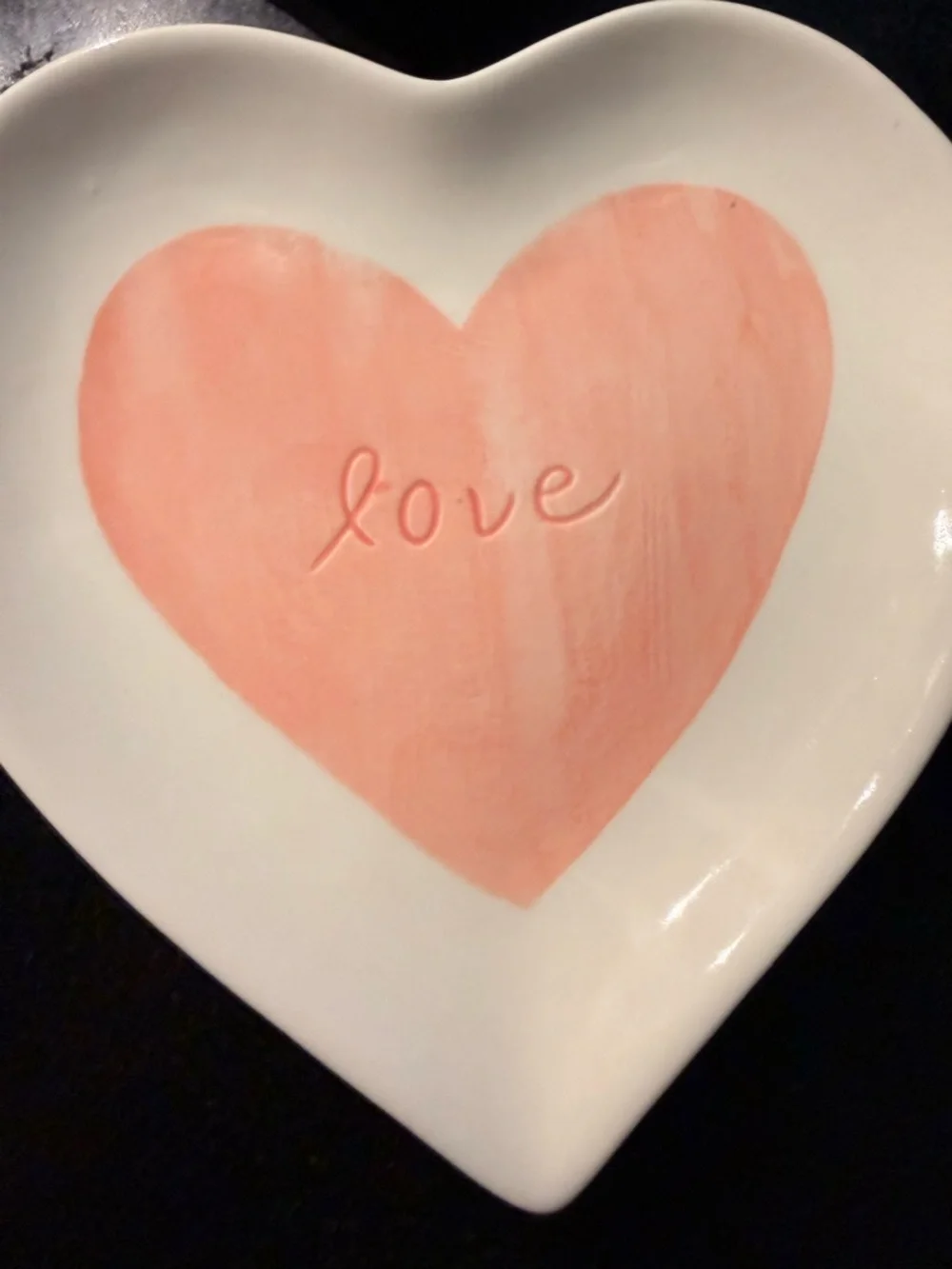 Pottery Barn S/4 Heart Shaped Appetizer Plates 5.6